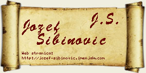 Jožef Sibinović vizit kartica